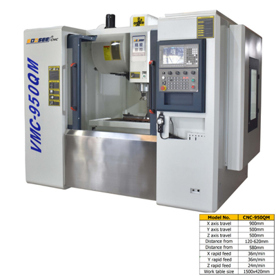 Endüstriyel VMC 3 Eksenli CNC Dikey İşleme Merkezi 400kg Metal İçin Maksimum Yük